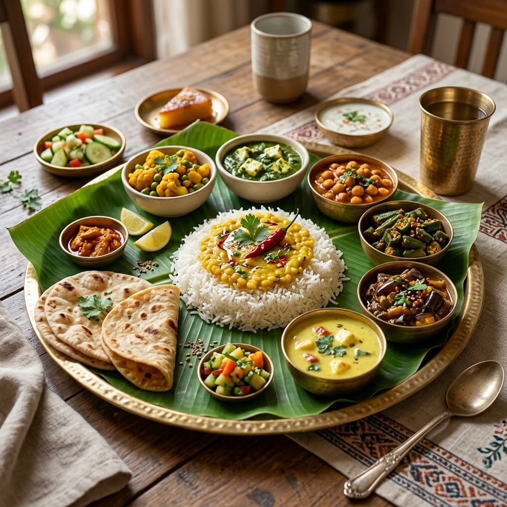 South Indian thali